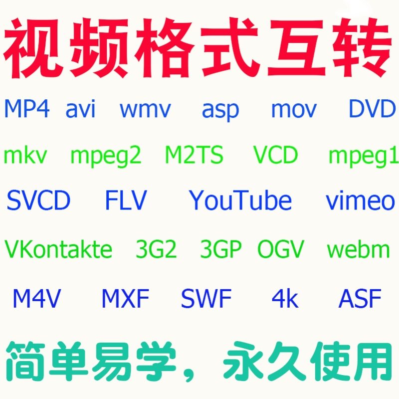 4k/avi/wmv/mov/mpeg12/flv转mp4批量视频格式文件转换器软件转码 - 图0