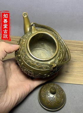 特价百子祝寿水壶收藏仿古铜器
