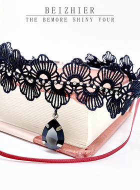 贝之珥合金蕾丝锁骨链女