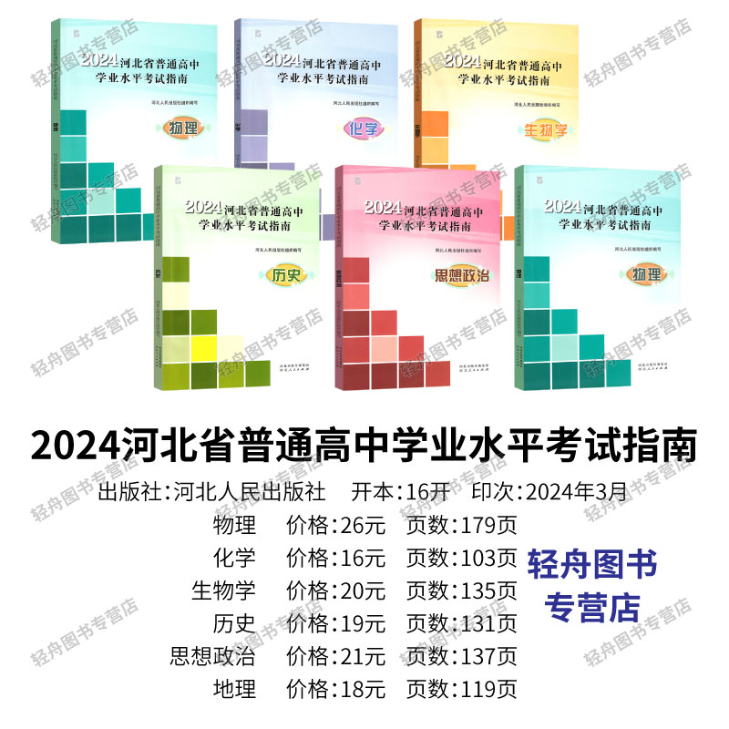 2024新版河北省普通高中学业水平考试指南物理化学生物地理历史思想政治高中会考说明高中选择性考试指南毕业升学考试指导河北人民 - 图0