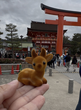 日本小鹿玩偶可爱治愈系桌面摆件装饰品送礼佳品谷子痛包吧唧手办