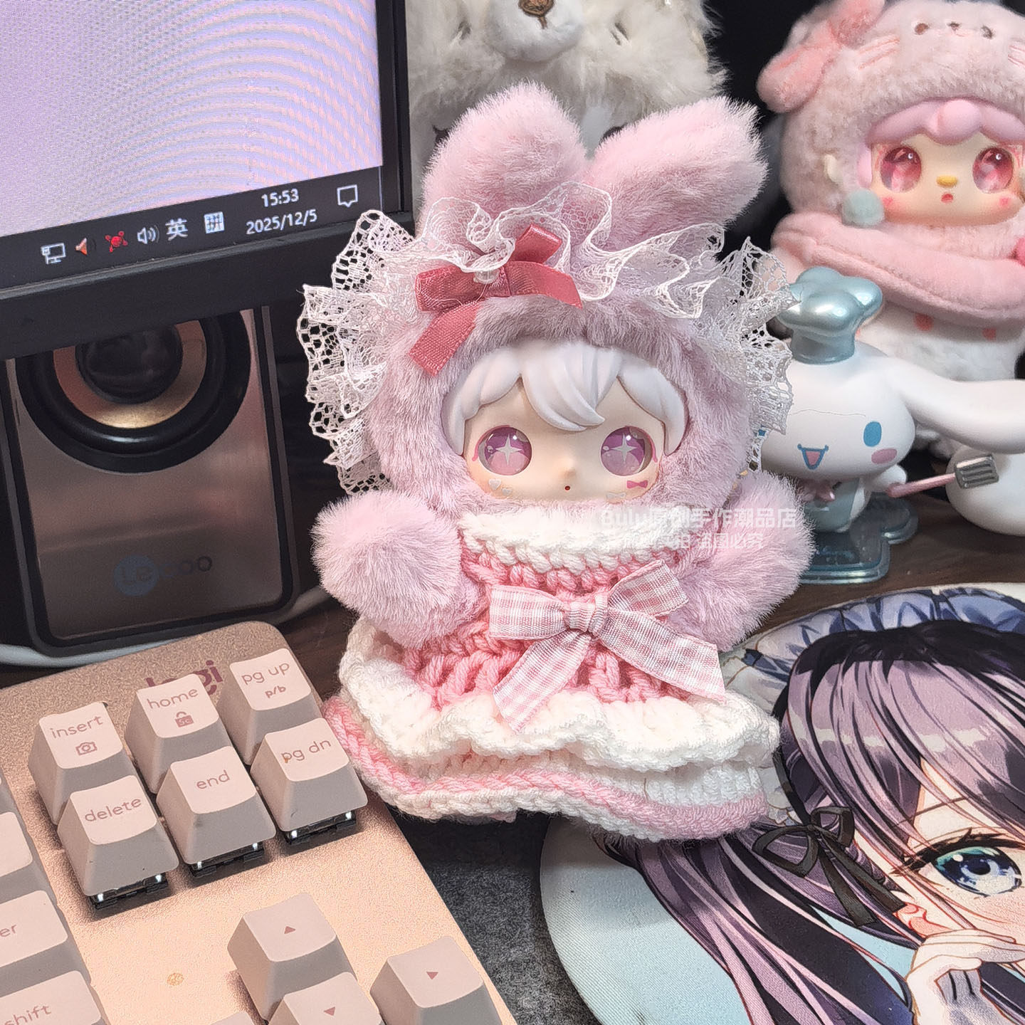 表爱慕娃衣shyshy兔闪闪衣服粉色针织裙田栩宁代言毛绒针织套装,淘宝优惠券,粉丝福利购,淘宝优惠卷