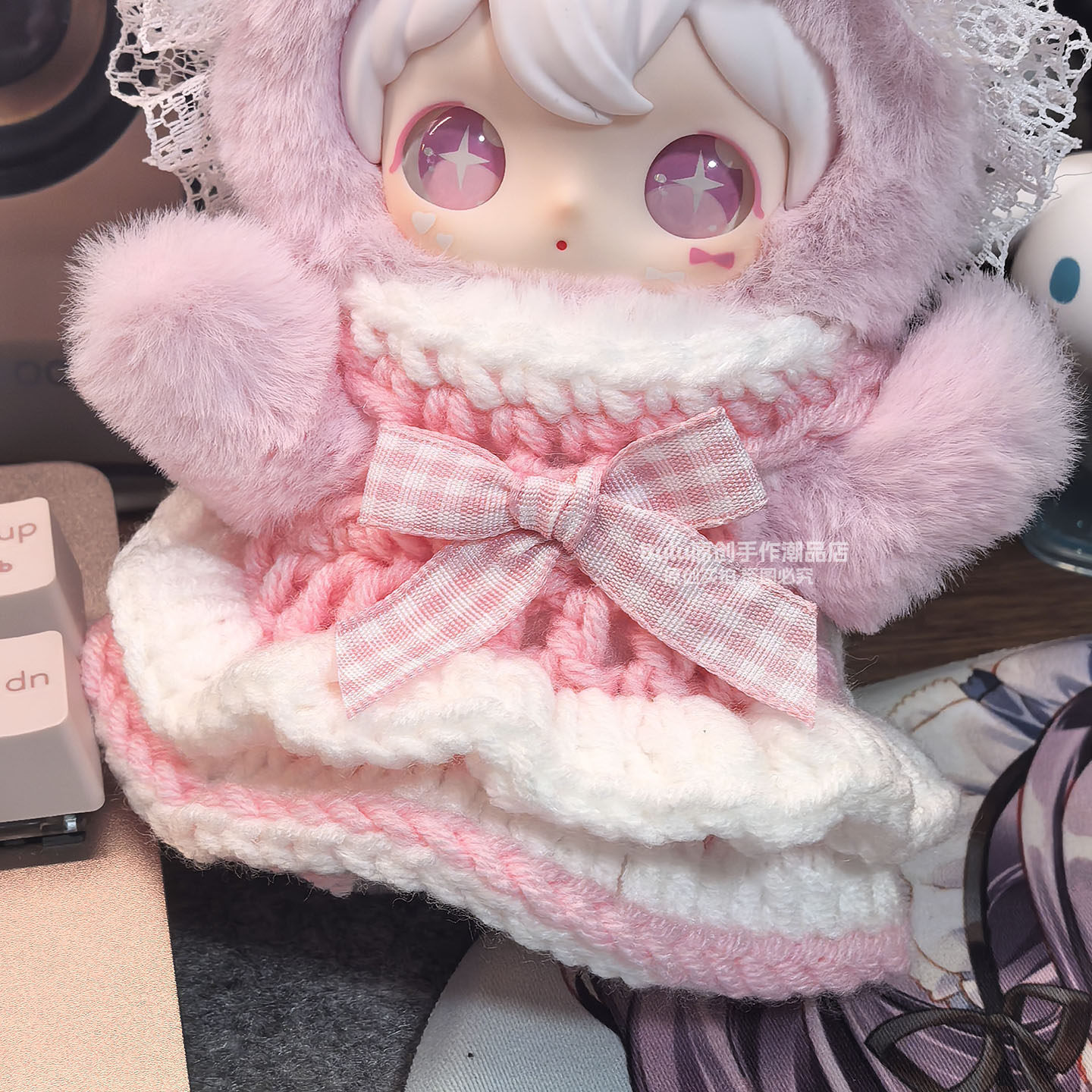 表爱慕娃衣shyshy兔闪闪衣服粉色针织裙田栩宁代言毛绒针织套装,淘宝优惠券,粉丝福利购,淘宝优惠卷