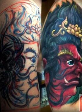 进口纹身手稿笔刺青画图构图皮肤记号笔双头画笔不易掉色美妆工具