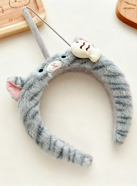 可爱搞怪小猫钓鱼发箍卖萌发饰品