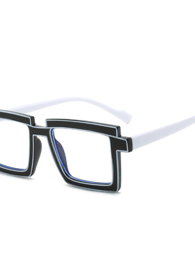 漫画二次元大框方形眼镜防蓝光镜