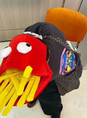 美式薯条帽子拍照女可爱搞怪头套