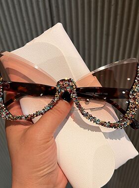 欧美辣妹风蝴蝶太阳眼镜女高级感