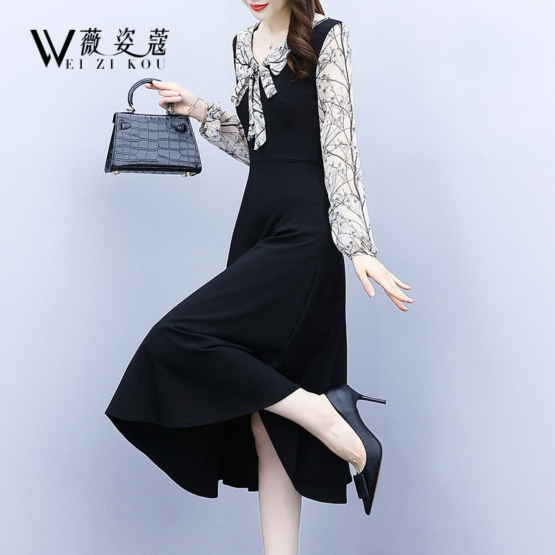 秋冬新款2021年气质洋气减龄连衣裙 薇姿蔻连衣裙