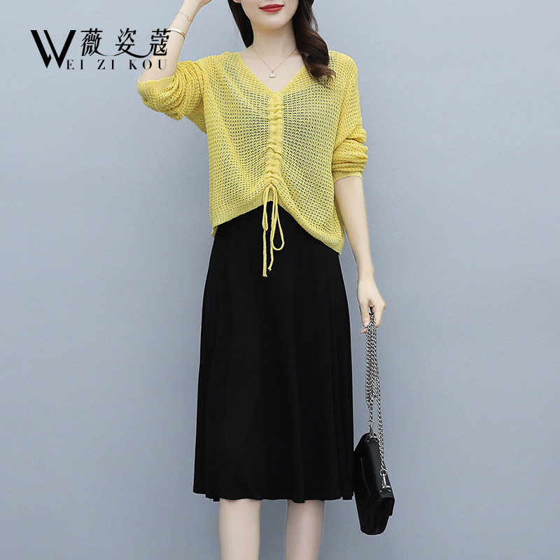 早秋连衣裙2021年新款两件套装裙 薇姿蔻连衣裙