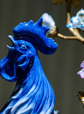 卡斯特兰生肖鸡摆件客厅送礼饰品