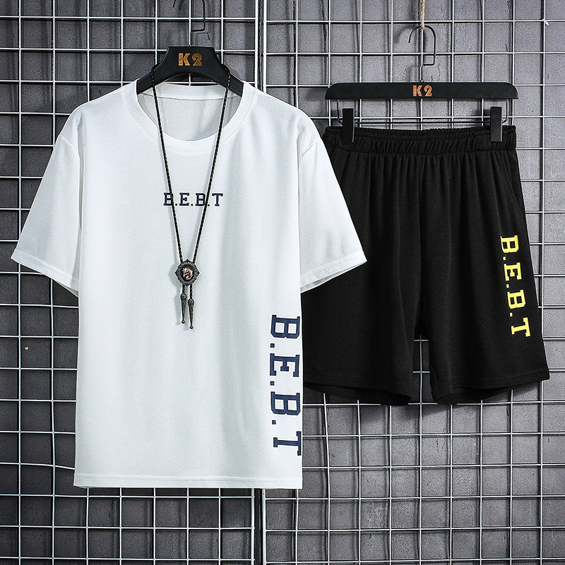 夏季冰丝圆领运动短袖休闲宽松t恤 巴蒂森T恤