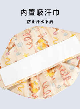 牙医工作帽医护印花帽全棉圆帽