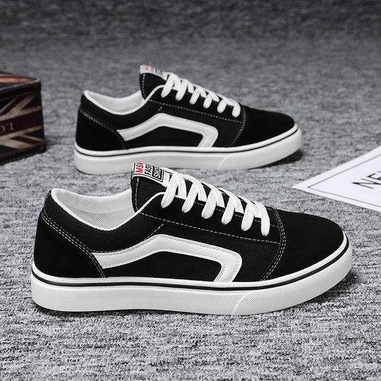 男鞋2025年新款夏天透气轻便帆布鞋潮流百搭运动男士休闲板鞋潮鞋