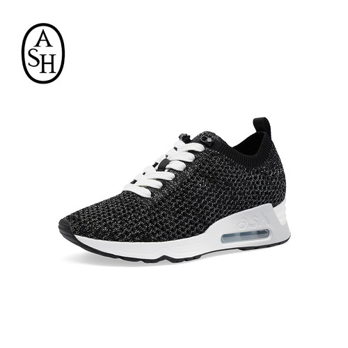 ASH女鞋2025秋季款LAIKA飞织运动鞋女厚底增高轻便透气休闲鞋潮 - 图1