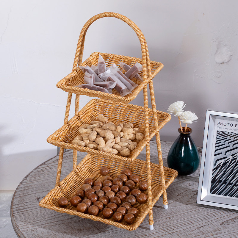 双层水果盘创意三层塑料水果篮小果盆现代客厅家用多层干果糖果盘,淘宝优惠券,粉丝福利购,淘宝优惠卷