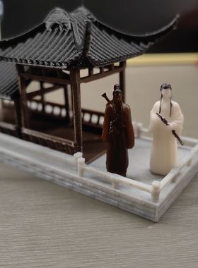 微缩复古国风古人物神雕侠侣摆件造景装饰奇石盆景假山紫霞仙子