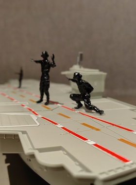 微缩模型高达格纳库地勤小人空军飞行指挥员高精度3D航母军舰白模