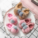 Зимние детские мультяшные нескользящие тапочки подходит для мужчин и женщин, 1-3-6 лет, семейный стиль