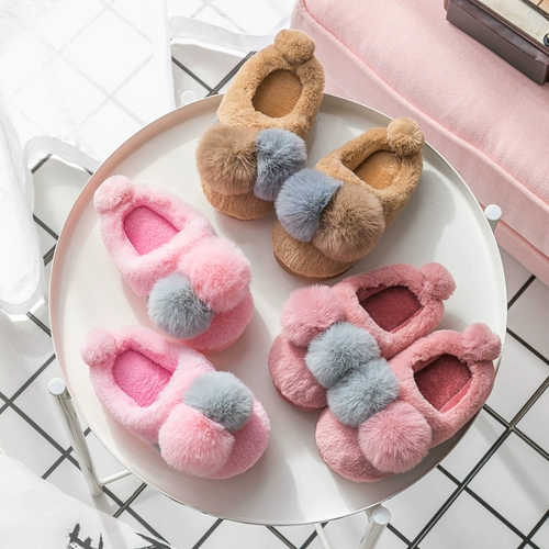 Зимние детские мультяшные нескользящие тапочки подходит для мужчин и женщин, 1-3-6 лет, семейный стиль