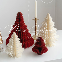 Hromeo Christmas decorations Desktop plinth origami Christmas tree New Year Home Ins decorations