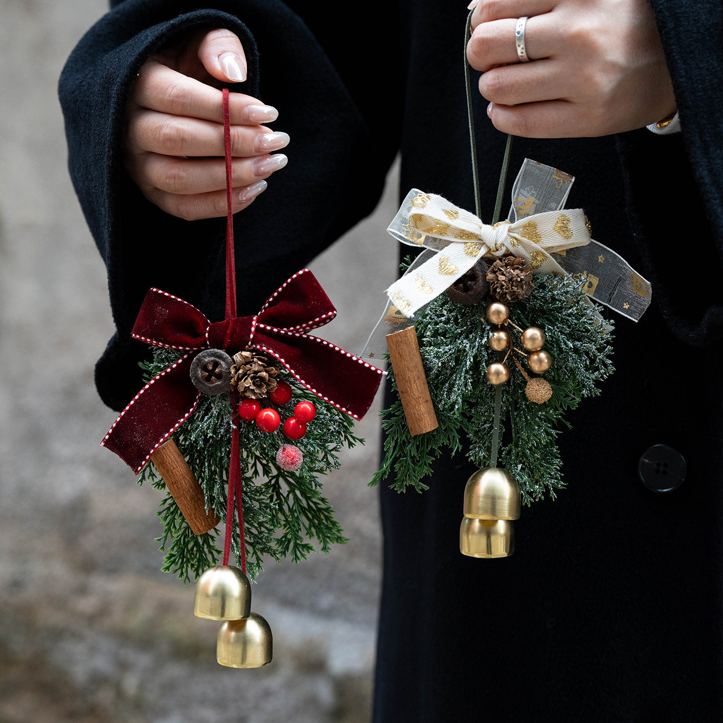 Hromeo 圣诞节装饰品蝴蝶结铃铛挂件氛围布置挂饰圣诞节车挂门挂,淘宝优惠券,粉丝福利购,淘宝优惠卷