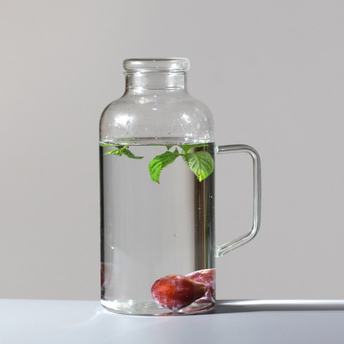 耐高温玻璃凉开水壶 家用大容量冷水壶冰箱壶侧门 可开水泡茶壶 - 图0