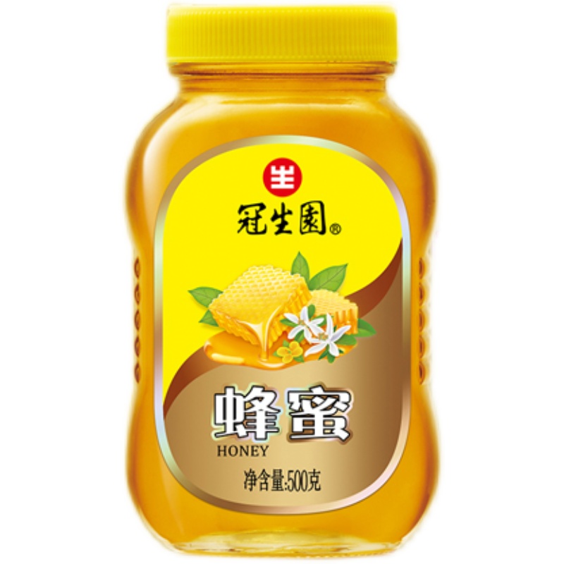 正宗上海冠生园蜂蜜500g玻璃瓶自制果茶冲调面包搭档冲饮烘焙原料