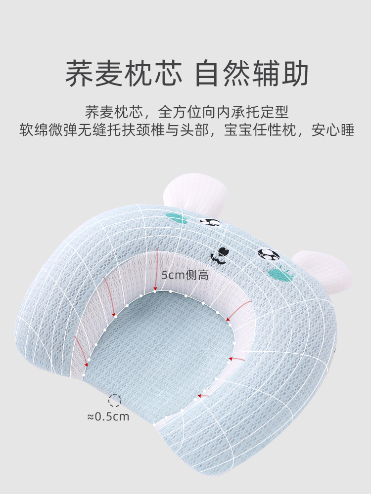 定型枕头婴儿0到6个月-1岁新生睡头型宝宝防偏头纠正3月矫正夏季 - 图1