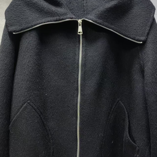 Double-sided Alpaca Beibei Coat Women's 2025 Autumn and Winter New Retro Cape Zipper Short Coat