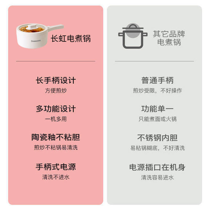 长虹多功能家用单人煮锅学生电火锅 长虹新概念电热/火锅