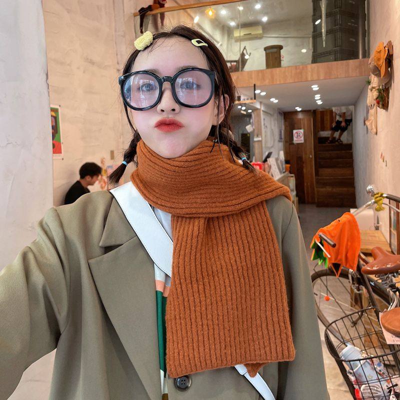 韩版柔软厚实保暖毛线针织小围巾冬天百搭纯色短款围脖两用女细窄,淘宝优惠券,粉丝福利购,淘宝优惠卷