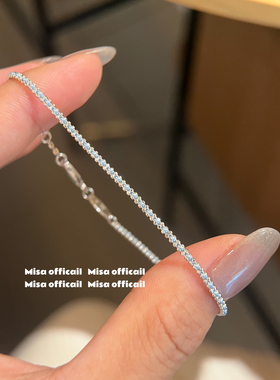 洗手不用摘～极简主义编制幸运绳纯银s925蓝绳黑绳红绳手链本命年