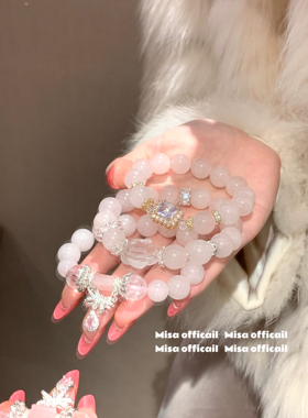 在逃公主｜天然粉水晶手链手串招桃花转运旺人缘好运新款送闺蜜女