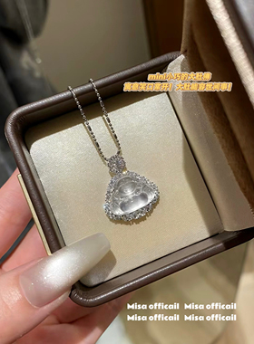 晶灵小佛公｜s925银天然水沫玉玉髓项链新中式高级感送礼精致女