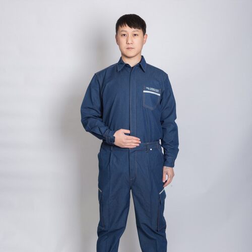 新款正品南网电力工作服男装中国南方电网工作服夏装牛仔工装裤 - 图3