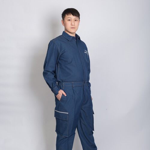 新款正品南网电力工作服男装中国南方电网工作服夏装牛仔工装裤 - 图0