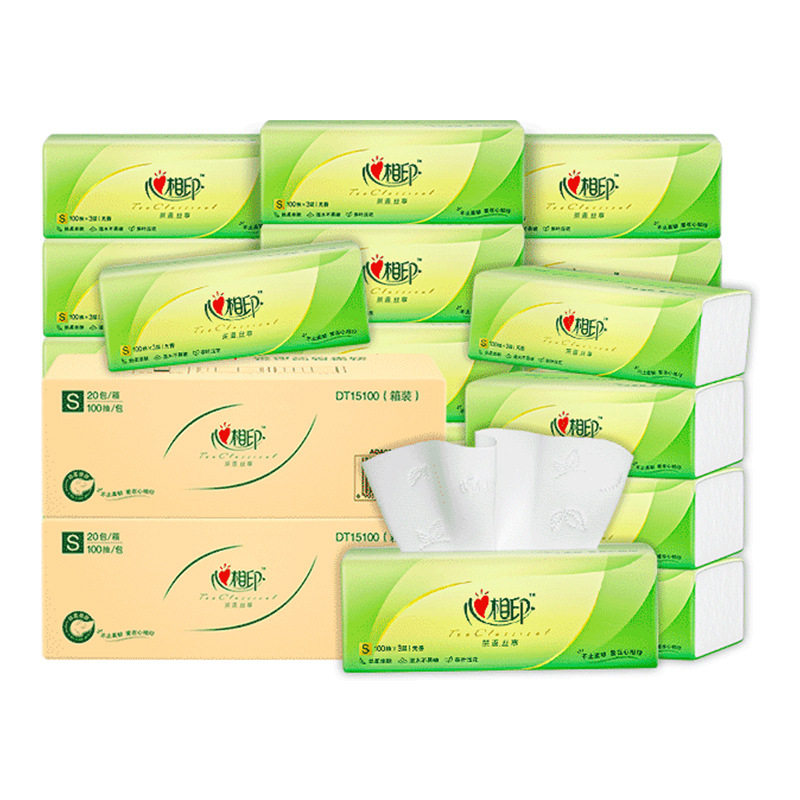 心相印茶语抽纸100抽三层纸面巾卫生纸餐巾纸家用代发批发,淘宝优惠券,粉丝福利购,淘宝优惠卷