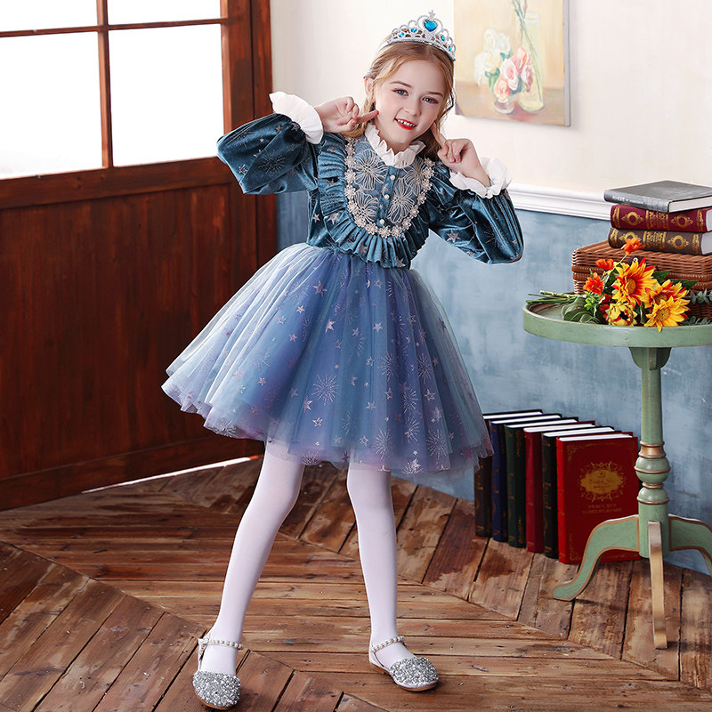 爱莎公主裙女童冰雪奇缘加绒儿童正版连衣裙艾莎公主裙2025新款秋,淘宝优惠券,粉丝福利购,淘宝优惠卷