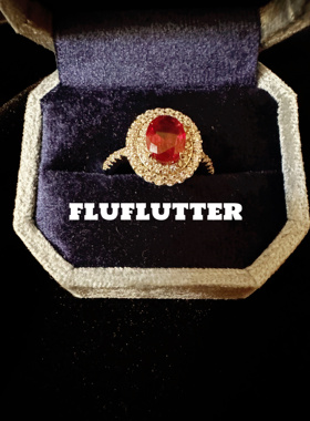 Fluflutter｜馥芙特鸽血红红宝石戒指钻石首饰饰品新款爆款推荐