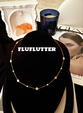 Fluflutter｜馥芙特高级轻奢小资女生镶钻天然珍珠项链锁骨链时髦