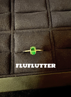 Fluflutter｜馥芙特1克拉S925银鸽子蛋戒指女高碳钻锆石指环ins