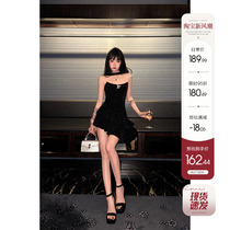 Aunt Barbie New Years Eve gown dress dress lady autumn and winter break Princess Silk Suede Birthday Little Courtesy Dress for a New Years Eve