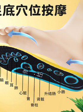乳胶软弹按摩吸汗防臭鞋垫
