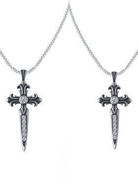 ASAPROCKY鸢尾骑士十字剑ins吊坠