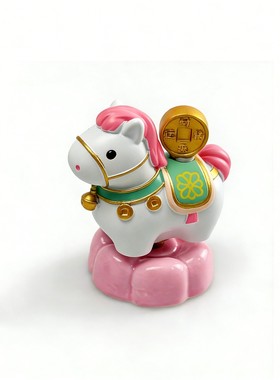 马上转运马上有福转转乐小马摆件