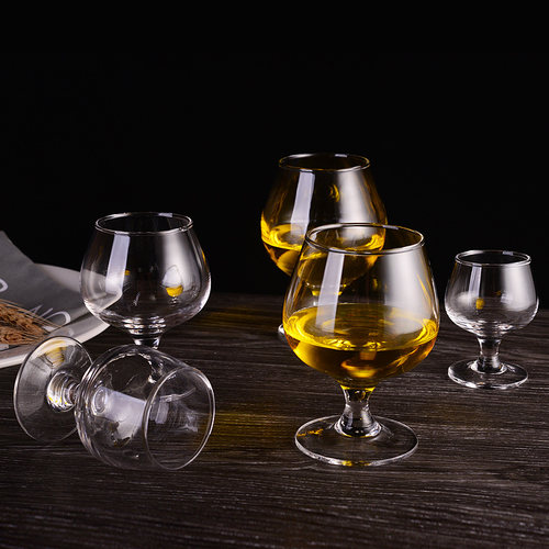 矮脚白兰地杯红酒杯KTV洋酒杯大肚杯 威士忌酒杯婚宴玻璃杯子家用 - 图0