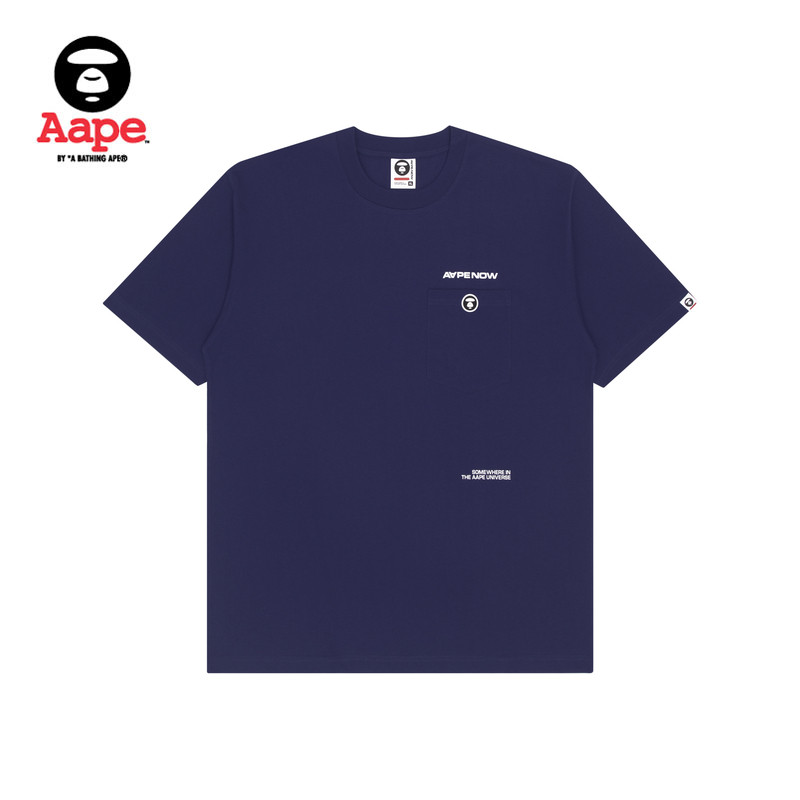 aape旗舰店男装春夏猿颜徽章t恤 AapeT恤