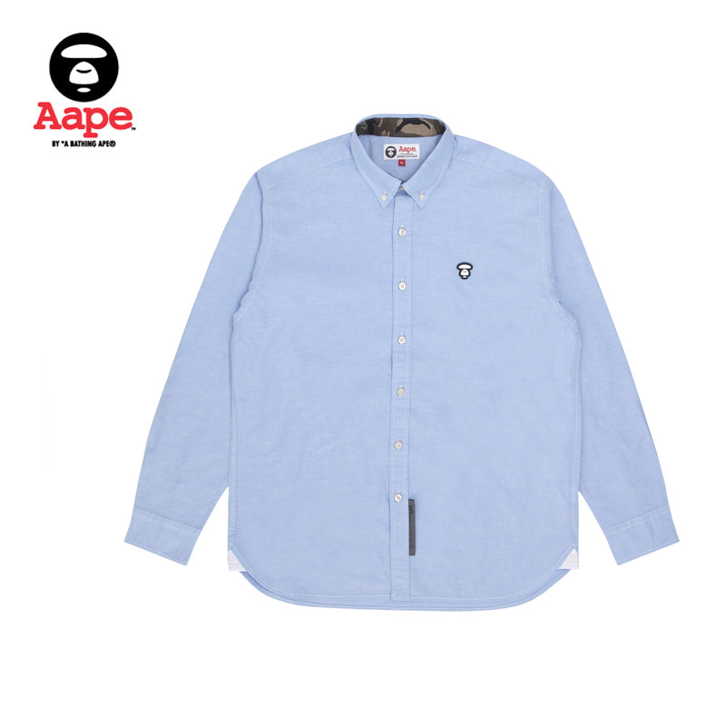 aape旗舰店男装秋冬猿颜徽章衬衫 Aape衬衫