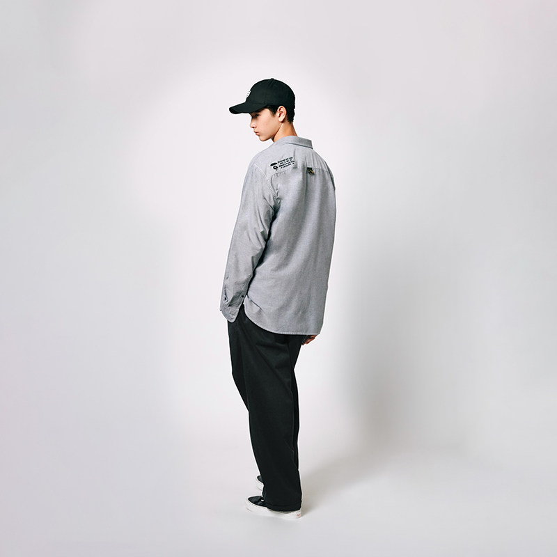 aape旗舰店男装秋冬猿颜徽章衬衫 Aape衬衫